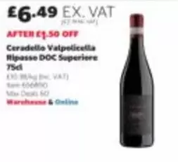 Ceradello Valpolicella Ripasso DOC Superiore 75cl
