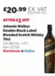 Johnnie Walker - Double Black Label Blended Scotch Whisky 70cl