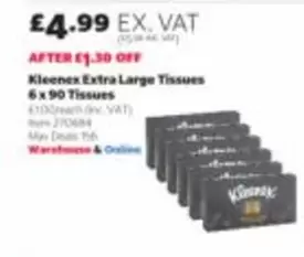 Kleenex - Extra Large Tissues 6 x 90 Tissues