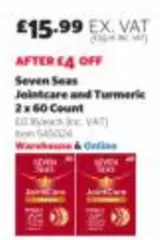 Jointcare and Turmeric 2 x 60 Count