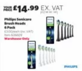 Philips - Sonicare Brush Heads 6 Pack