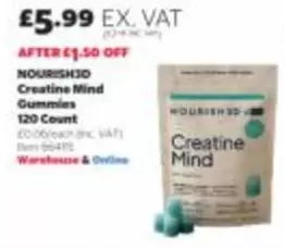 Creatine Mind Gummies 120 Count Item 96415