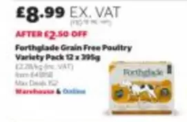 Forthglade Grain Free Poultry Variety Pack 12 x 395g