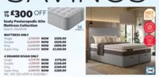 King - Sealy Posturepedic Alte Mattress Collection