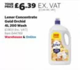 Lenor - Concentrate Gold Orchid 4L 200 Wash Item 644769