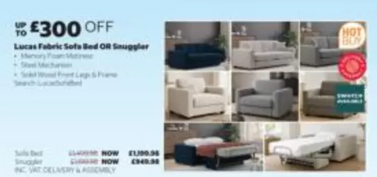 Lucas Fabric Sofa Bed Or Snuggler