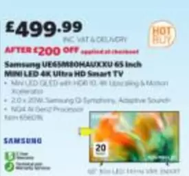 samsung - UE65SM8010HAUXXU 65 Inch MINI LED 4K Ultra HD Smart TV