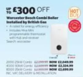 Bosch - Worcester Combi Boiler Installed by British Gas