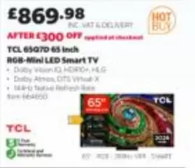 65Q7D 65 Inch RGB-Mini LED Smart TV