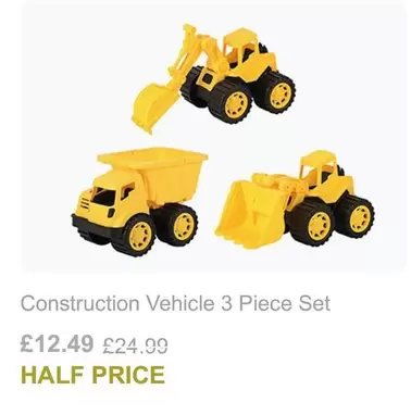 Construction Vehicle 3 Piece Set