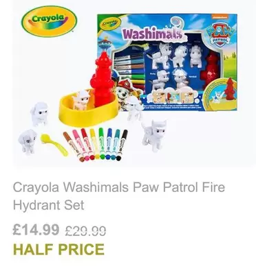 Crayola - Washimals Paw Patrol Fire Hydrant Set