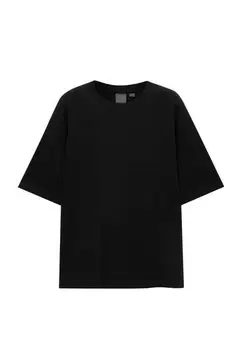 Short sleeve boxy fit interlock sweatshirt