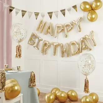 Let's Party Balloon Party Set - Gold