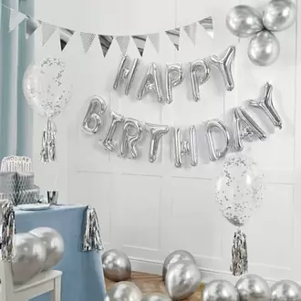 Let's Party Balloon Party Set - Silver