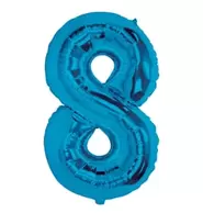 Lets Party Blue Foil 8 Balloon
