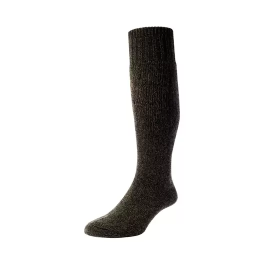 Wellington Sock Wool Mix Green Marl 6-11