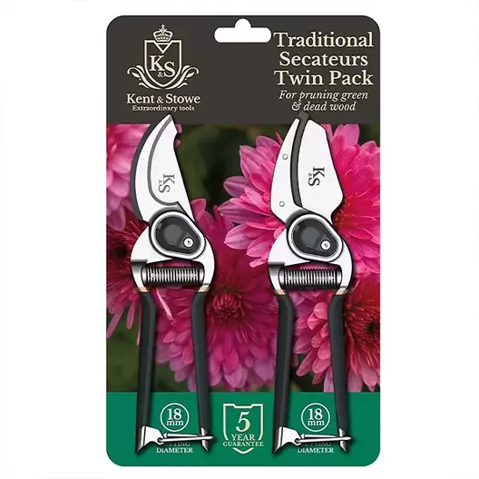 Kent & Stowe Traditional Secateurs Twinpack