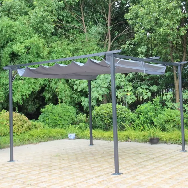 Amir 3.5 x 3.5mGrey Steel Royalcraft Prague Pergola