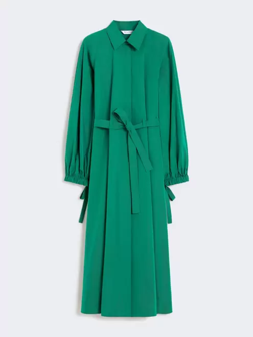 Long taffeta shirt dress