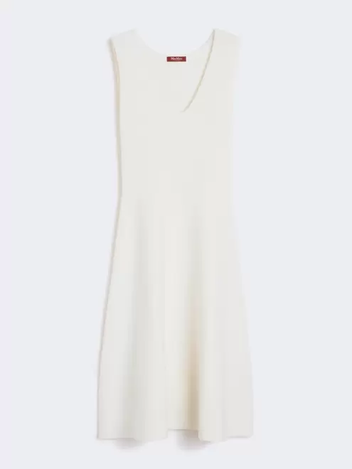 Stretch viscose calf-length dress