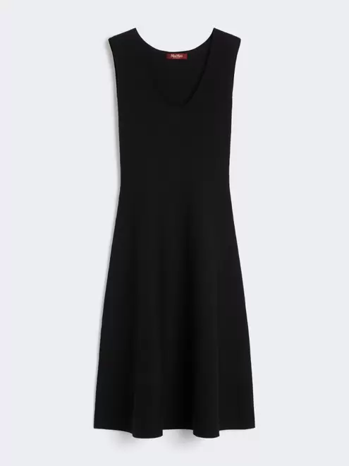 Stretch viscose calf-length dress