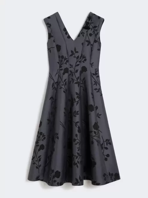 Cotton-blend jacquard dress