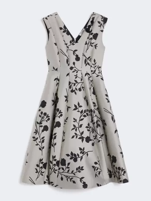 Cotton-blend jacquard dress