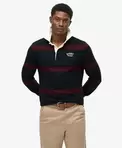 Vintage Athletic Stripe Rugby Top