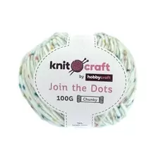 Knitcraft Cream Print Join the Dots Yarn 100g
