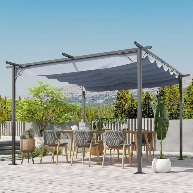 Outsunny 3.5M X 3.5M Metal Pergola