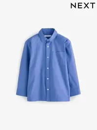 Bright Blue Relaxed Fit Long Sleeve Oxford Shirt (3-16yrs)