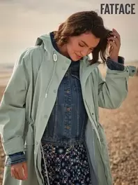 FatFace Lola Light Green Lola Waterproof Long Coat