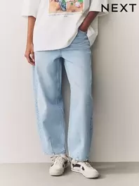 Bleach Dart Detail Barrel 100% Cotton Jeans