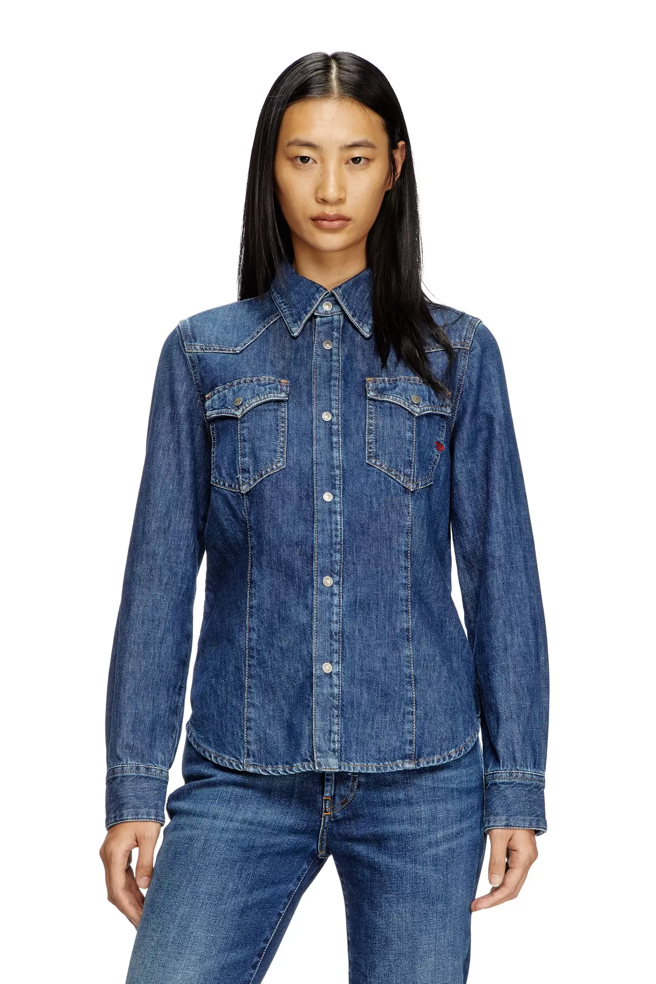 Western shirt in denim