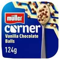 Muller Corner Vanilla Yogurt with Chocolate Balls 124g