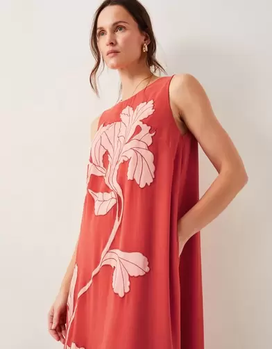 Kathleen Embroidered Maxi Dress Orange