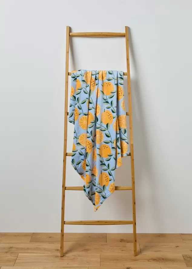 Orange Printed Throw
