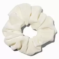 White Velvet Hair Scrunchie