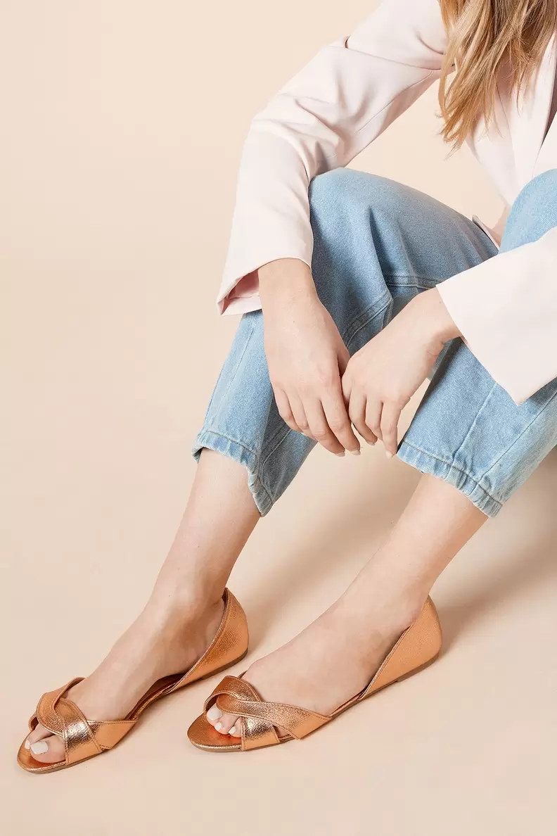 Maddie Open Toe Ballet Pumps