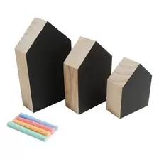 Chalkboard Wooden Houses 3 Pack