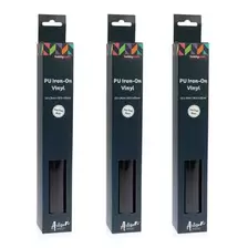 Black PU Iron-On Vinyl 3 Pack Bundle