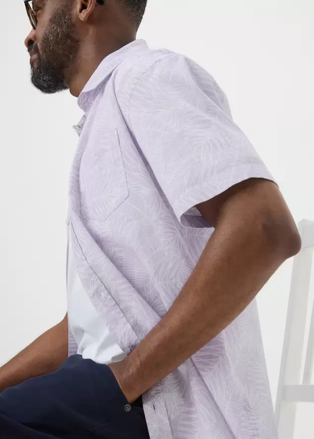 Lilac Hawaiian Print Shirt