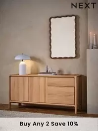 Natural Sutton Oak and Oak Veneer Large Sideboard