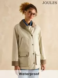 Joules Katherine Stone Waterproof Heritage Coat