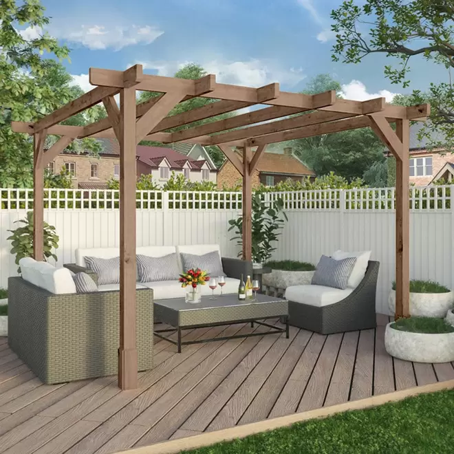 Mercia Traditional Pergola 3 x 3m