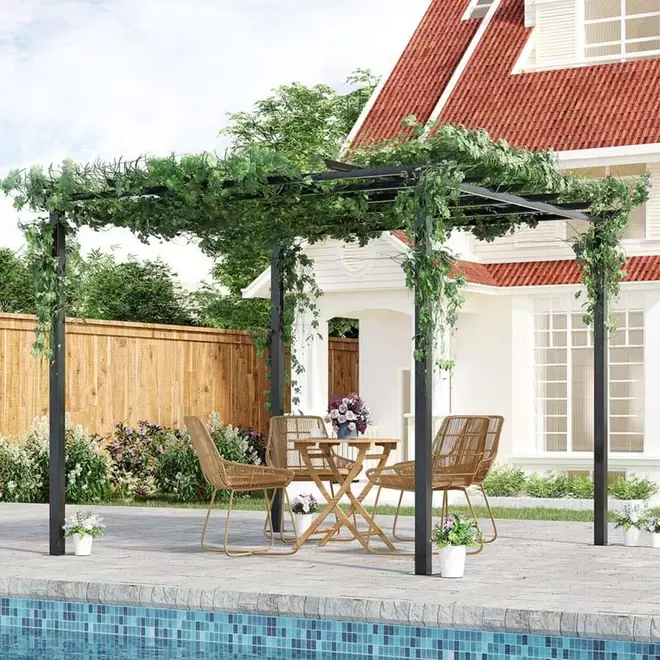 Outsunny 3 x 3 Metal Pergola Gazebo