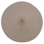 Circular Ribbed Placemat - Truffle