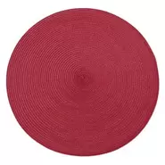 Circular Ribbed Placemat - Red