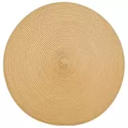Circular Ribbed Placemat - Golden