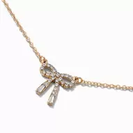 Gold-tone Bow Pendant Necklace